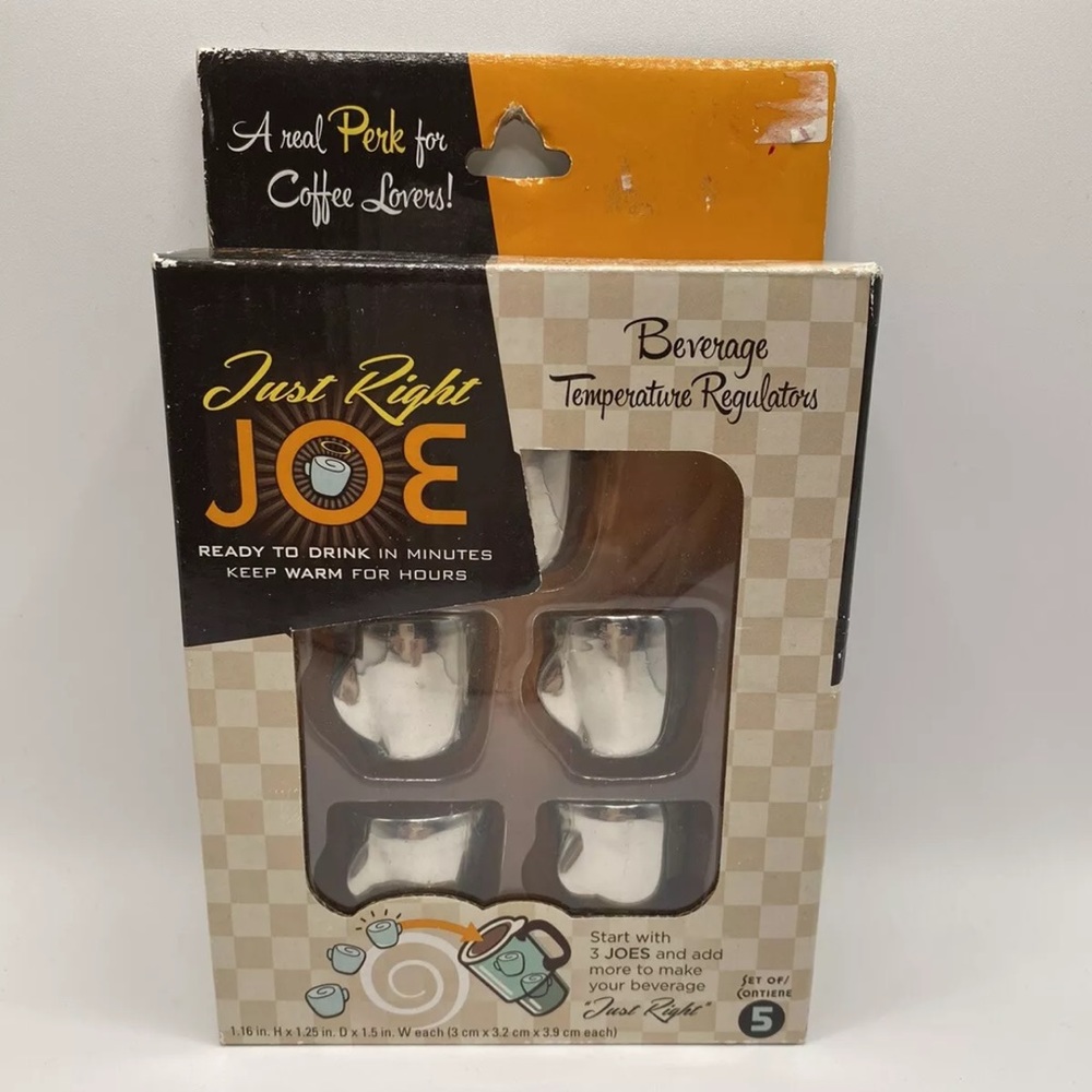 4/$20 Just Right Joe : Beverage Temperature Regulators set of 5